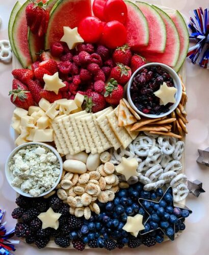 fourth of july cheese-board