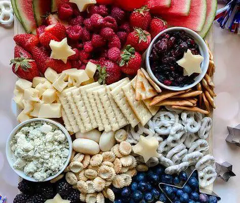 fourth of july cheese-board