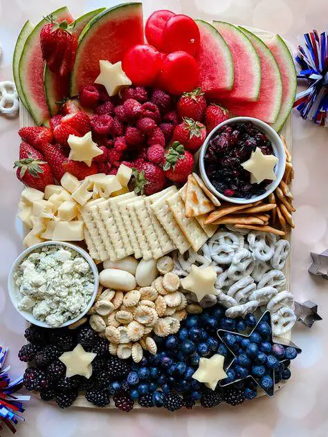 fourth of july cheese-board